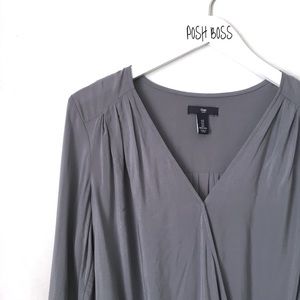 Gap Wrap Style Gray Blouse